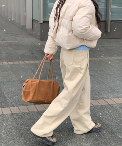 ロングワイドパンツ BEIGE