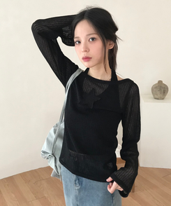 ホルターネックキャミソール BLACK