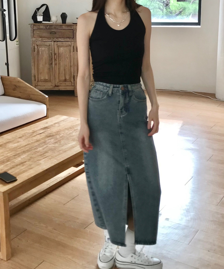 ホルターネックキャミソール BLACK