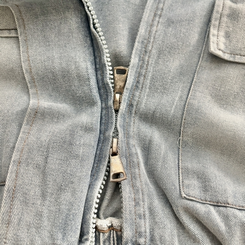 ビンテージデニムフードジップアップジャケット
