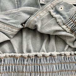 ビンテージデニムフードジップアップジャケット