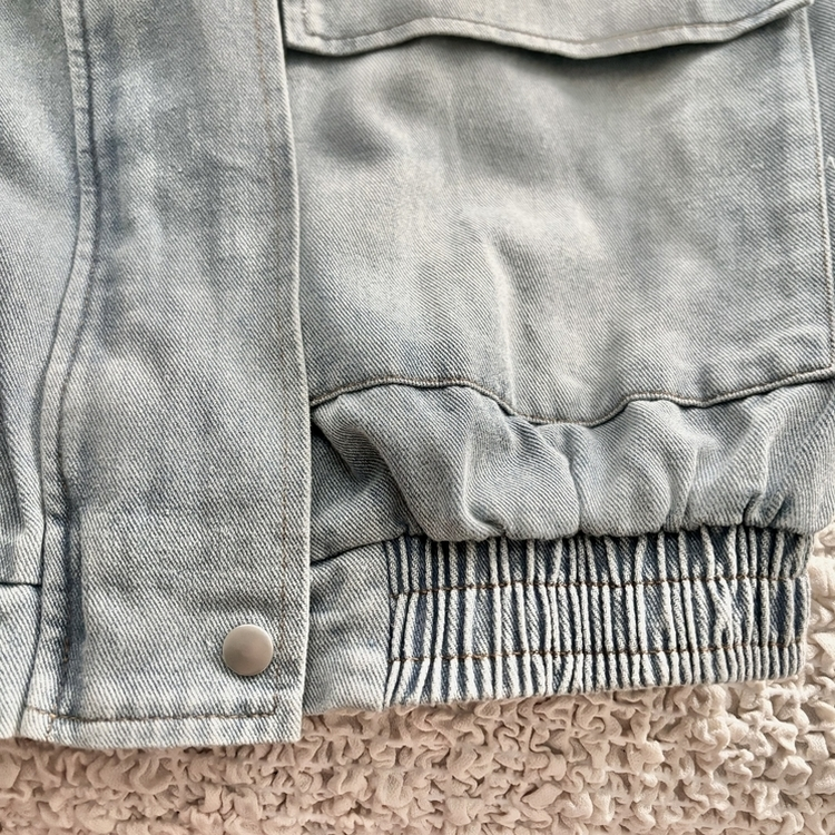 ビンテージデニムフードジップアップジャケット