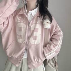 トラックラインオーバーフィットジップアップ(6color) LIGHT PINK