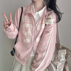 トラックラインオーバーフィットジップアップ(6color) LIGHT PINK