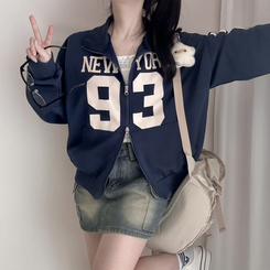 トラックラインオーバーフィットジップアップ(6color) NAVY