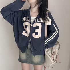 トラックラインオーバーフィットジップアップ(6color) NAVY