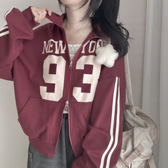 トラックラインオーバーフィットジップアップ(6color) RED