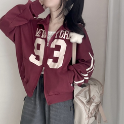 トラックラインオーバーフィットジップアップ(6color) RED