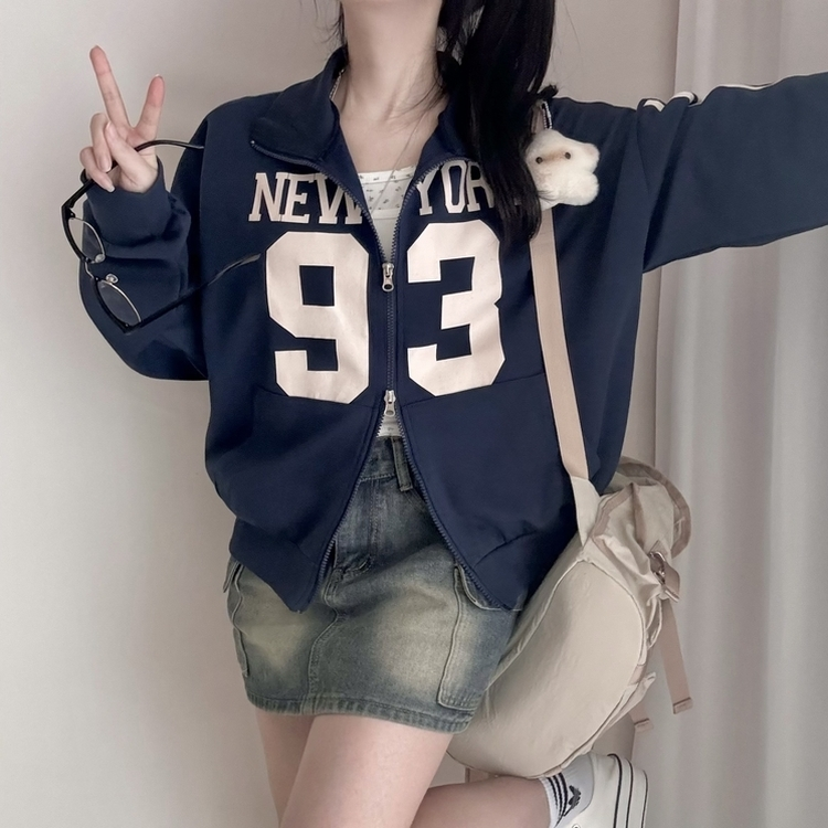 トラックラインオーバーフィットジップアップ(6color) NAVY