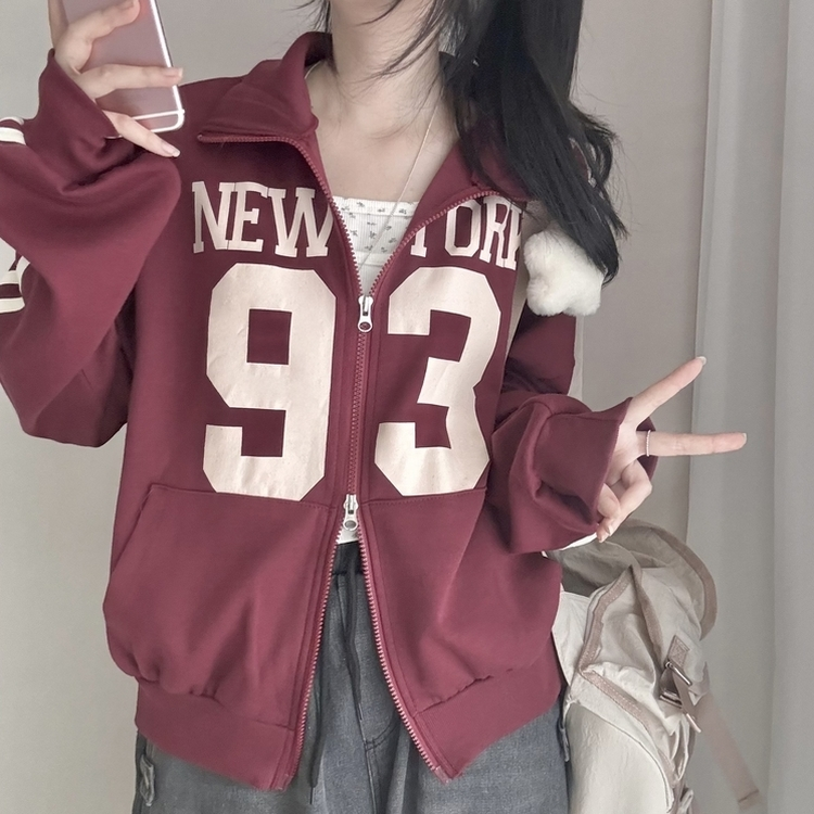 トラックラインオーバーフィットジップアップ(6color) RED