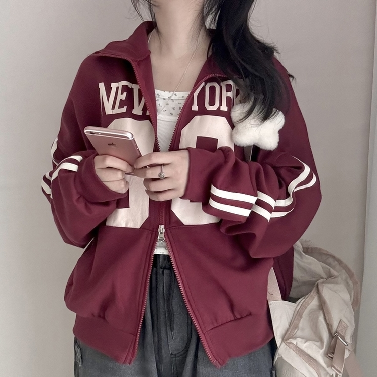 トラックラインオーバーフィットジップアップ(6color) RED