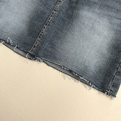 ツーボタンウォッシングミニスカート