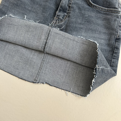 ツーボタンウォッシングミニスカート