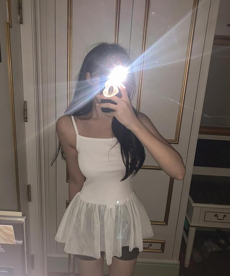 レースレイヤードミニワンピース IVORY