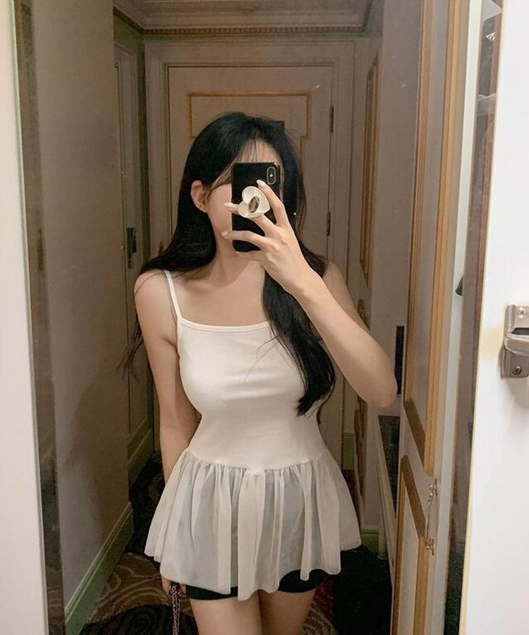 レースレイヤードミニワンピース IVORY