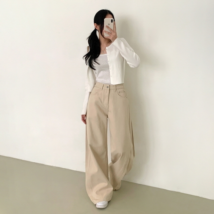 エンフォルド コットン バルーンパンツ ホワイト 変形 ワイド 38 ワンフォークロージング 1111clothing ◇Laufer ナチュラル