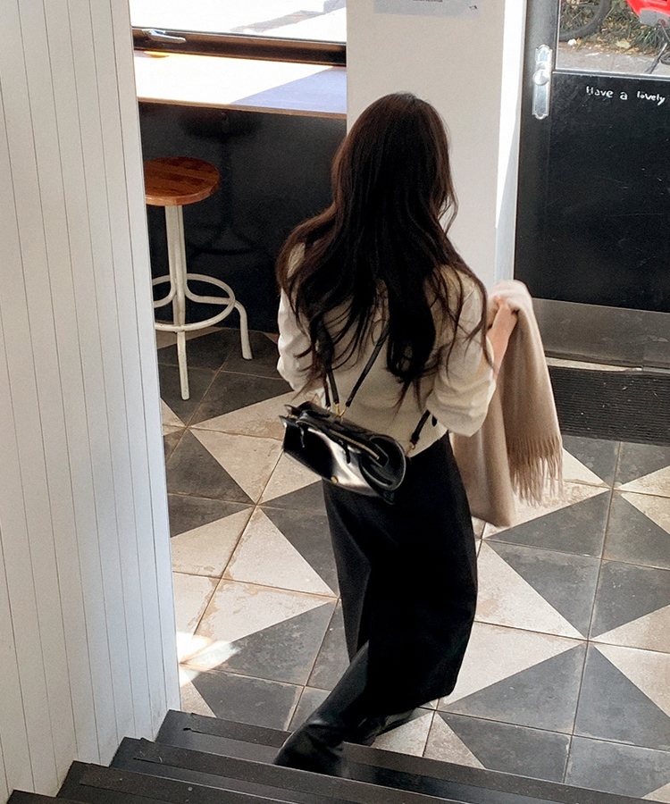 (シャツ+ニットベストSET♥) メルボルン ペンダント シャツ 無地 ニットベスト セット CREAM