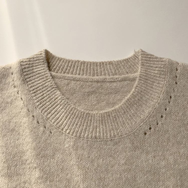 원피스로도 활용 가능한 봄봄 라운드 오버핏 긴팔 니트 울 소매 벌룬 데일리 루즈핏 원피스 4color