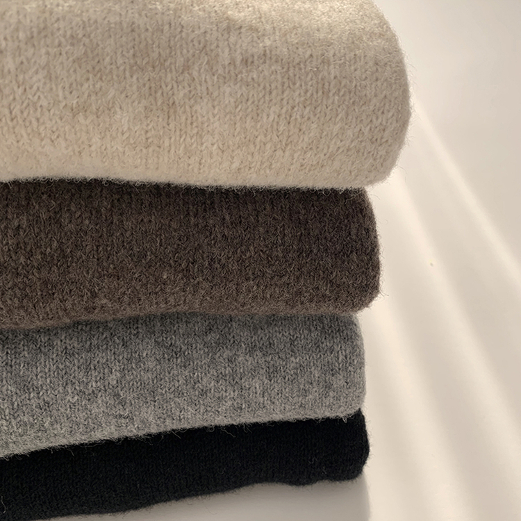 원피스로도 활용 가능한 봄봄 라운드 오버핏 긴팔 니트 울 소매 벌룬 데일리 루즈핏 원피스 4color