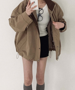 ビンテージハイネックストリングジャケット BEIGE