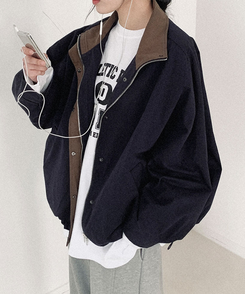 ビンテージハイネックストリングジャケット NAVY