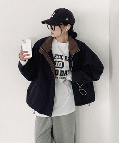 ビンテージハイネックストリングジャケット NAVY