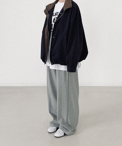 ビンテージハイネックストリングジャケット NAVY