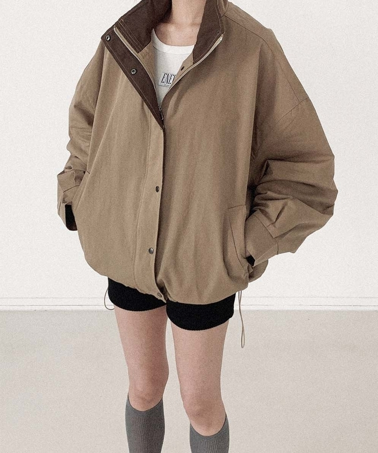 ビンテージハイネックストリングジャケット BEIGE