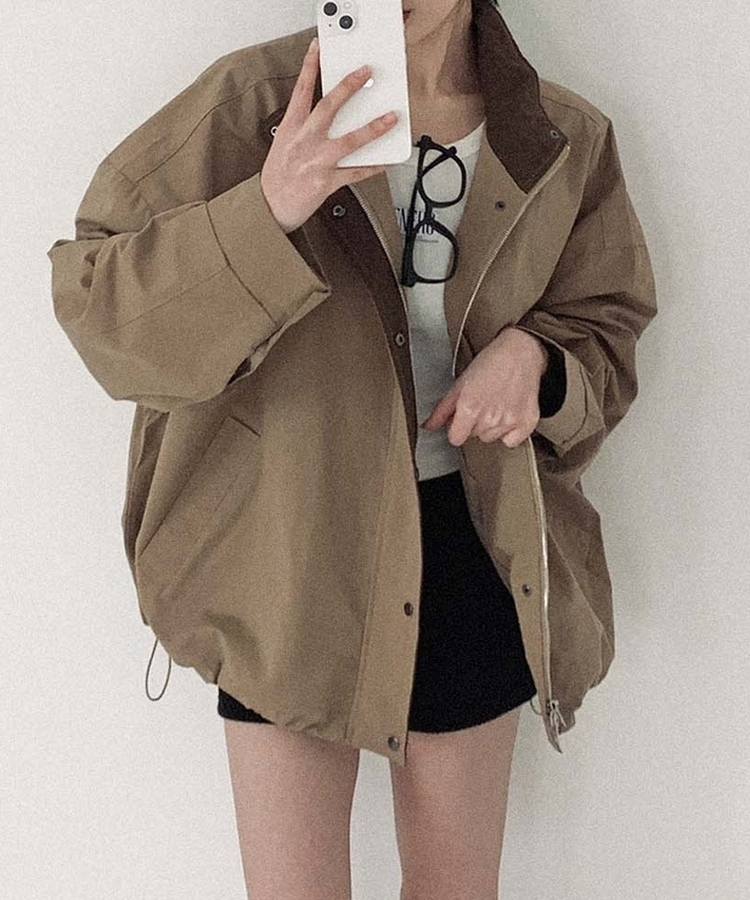 ビンテージハイネックストリングジャケット BEIGE