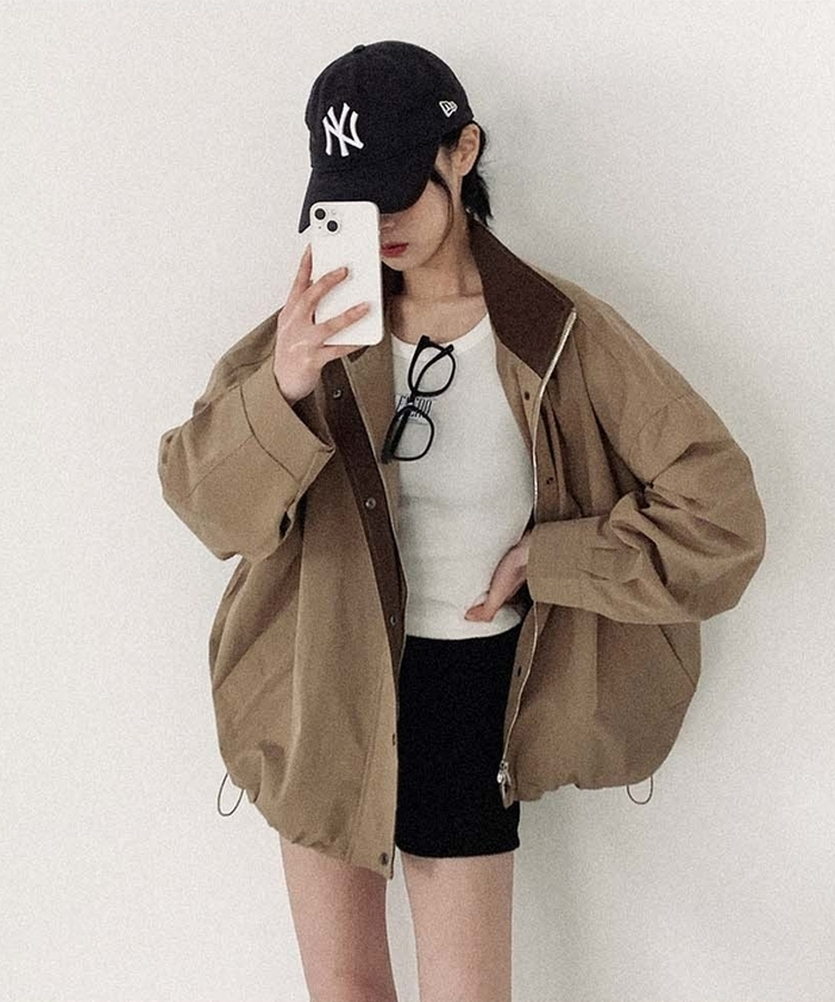 ビンテージハイネックストリングジャケット BEIGE