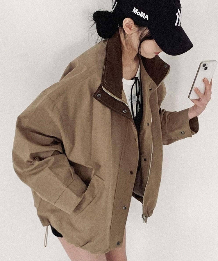 ビンテージハイネックストリングジャケット BEIGE