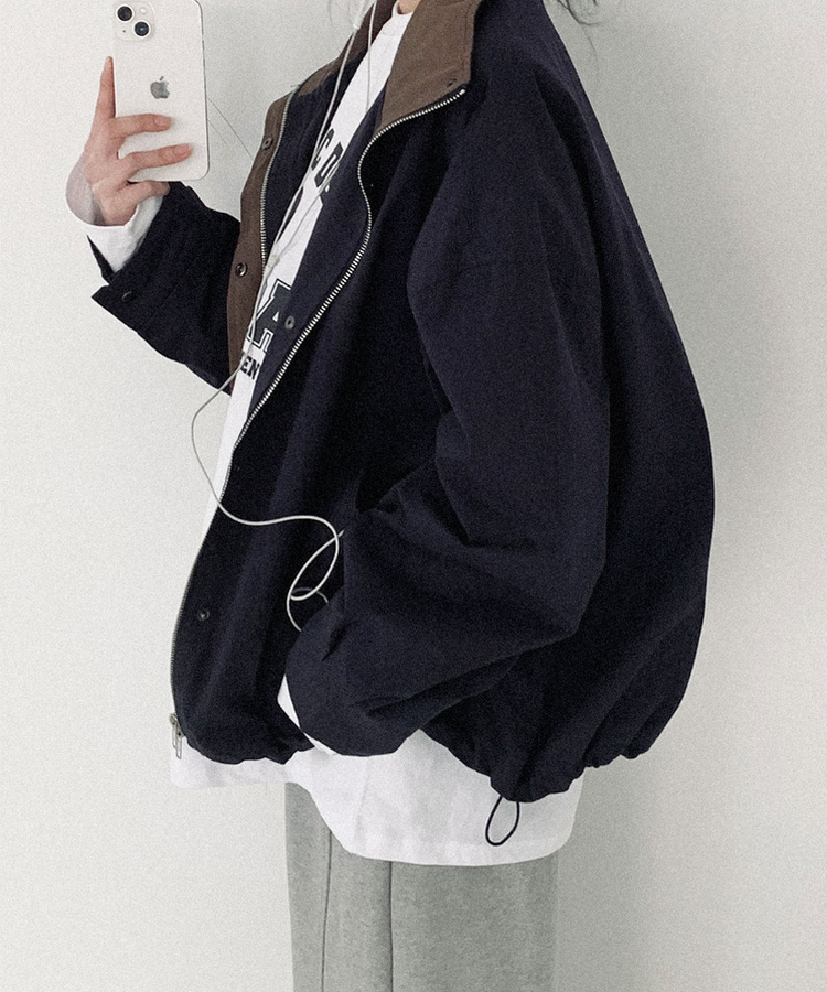 ビンテージハイネックストリングジャケット NAVY