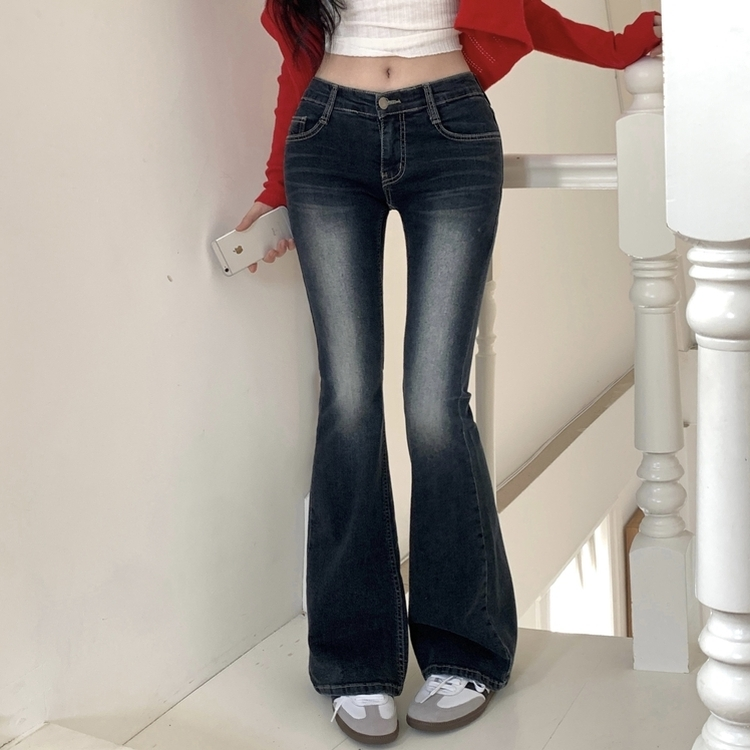 자스민벨 애니원 워싱 골반패드 골반뽕 스판 부츠컷 데님 팬츠 진청