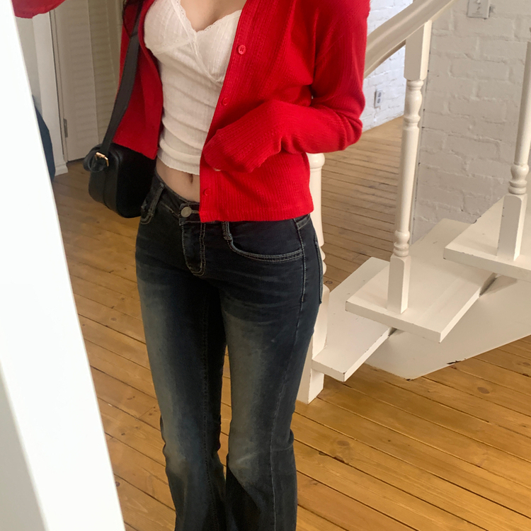 자스민벨 애니원 워싱 골반패드 골반뽕 스판 부츠컷 데님 팬츠 진청