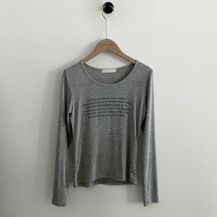 ビンテージスリムクロップ長袖Tシャツ(5color)