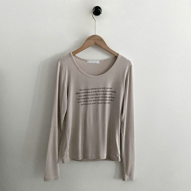 ビンテージスリムクロップ長袖Tシャツ(5color)