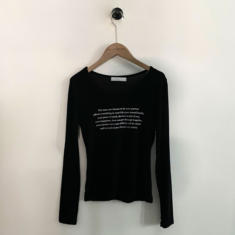 ビンテージスリムクロップ長袖Tシャツ(5color)