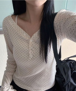 長袖Tシャツ プルートドット長袖Tシャツ IVORY