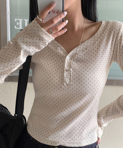 長袖Tシャツ プルートドット長袖Tシャツ IVORY