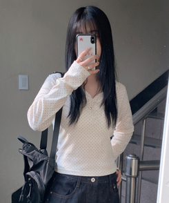 長袖Tシャツ プルートドット長袖Tシャツ IVORY
