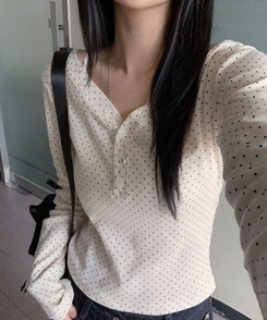 長袖Tシャツ プルートドット長袖Tシャツ IVORY