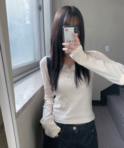 長袖Tシャツ プルートドット長袖Tシャツ IVORY