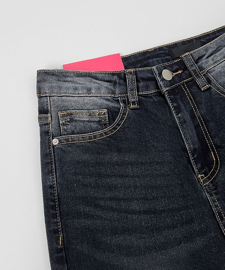【丈別】スパンストレートブーツカットデニムパンツ(5color)