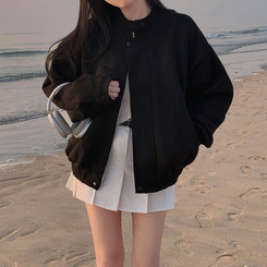 モダンバイカースエードジャケット BLACK