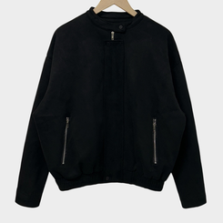 モダンバイカースエードジャケット