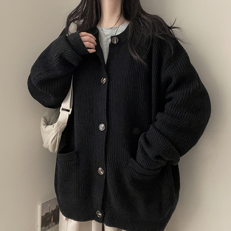 ベーシックラウンド長袖Tシャツ GREY