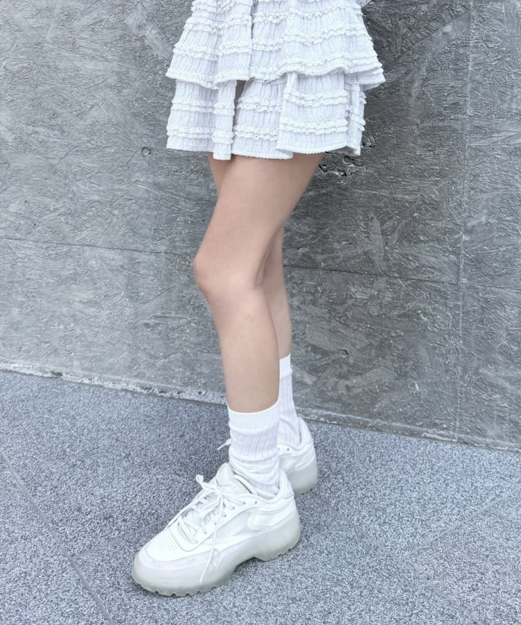 シャーリングシースルーソックス WHITE