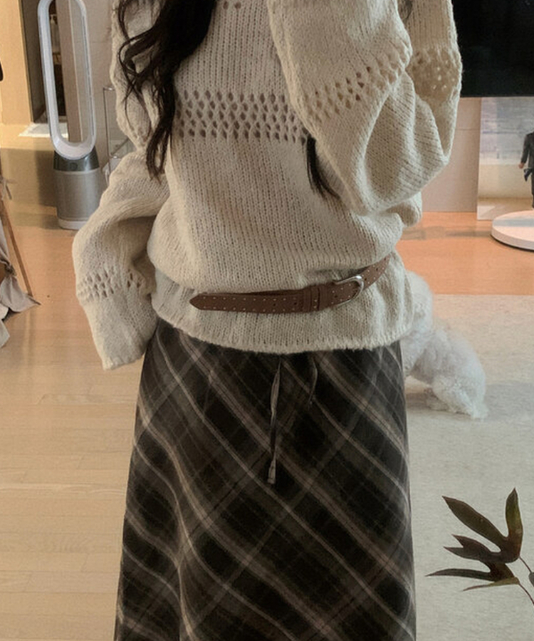 スエードスタッドベルト BROWN