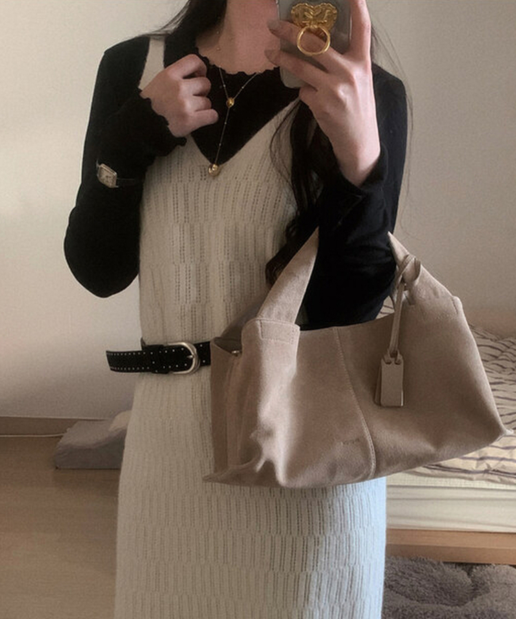 スエードスタッドベルト BLACK