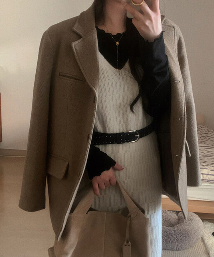 スエードスタッドベルト BLACK